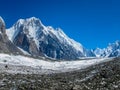 South Inilchek glacier at Tian Shan mountains Royalty Free Stock Photo