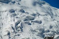 Big mountain snow peak Pobeda in Tian Shan mountains Royalty Free Stock Photo