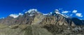 Big mountain snow peaks panorama in Tian Shan mountains Royalty Free Stock Photo