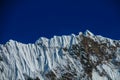 Tian Shan mountains snow peaks and steep slopes Royalty Free Stock Photo