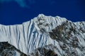 Tian Shan mountains snow peaks and steep slopes Royalty Free Stock Photo