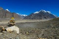 Tian Shan mountains snow peaks and stone tour Royalty Free Stock Photo