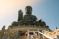 Tian Tan or the Big/ Giant Buddha is a large bronze statue located at Po Lin Monastery in Ngong Ping Lantau Island. landmark and