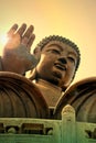 Tian Tan Buddha or Giant Buddha statue at Po Lin Monastery Ngong Ping, Lantau Island, Hong Kong, China Royalty Free Stock Photo