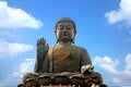 Tian Tan Buddha or Giant Buddha statue at Po Lin Monastery