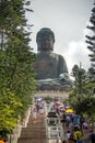 The Tian Tan Buddha and stairs leading to the top floor