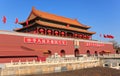 Tiananmen Gate decorated with red lanterns Royalty Free Stock Photo