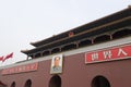 The Tiananmen or Gate of Heavenly Peace, is a famous monument in Beijing, the capital of China Royalty Free Stock Photo