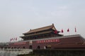 The Tiananmen or Gate of Heavenly Peace, is a famous monument in Beijing, the capital of China Royalty Free Stock Photo