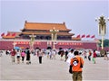 Tiananmen square in Beijing, China. Forbidden City, tourism and landmark