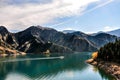 Tianchi LakeHeaven s Lake in Xinjiang,China Royalty Free Stock Photo