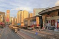 Tianhe road at sunrise