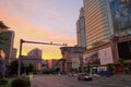 The tianhelu street at sunrise