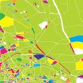 Tianjin, China, colorful vector map