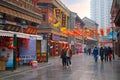 Guwenhua Jie pedestrian pathway  in Nankai District in Tianjin, China Royalty Free Stock Photo