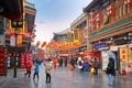 Guwenhua Jie pedestrian pathway  in Nankai District in Tianjin, China Royalty Free Stock Photo