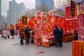 Guwenhua Jie pedestrian pathway  in Nankai District in Tianjin, China Royalty Free Stock Photo