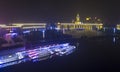 Tianjin city night china fog