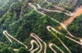 Tianmen mountain winding road