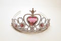 Tiara crown pink colors in white background