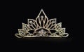 Tiara or diadem or crown on black Royalty Free Stock Photo