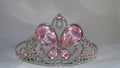 Tiara with pink gems. Royalty Free Stock Photo