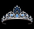 Tiara with sapphires Royalty Free Stock Photo