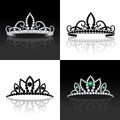 Tiara set isolated