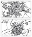 Tiaret and Tebessa Algeria City Map Set