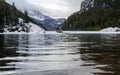 Tibble Fork and Silver Lake Flat Reservoir at winter time. Utah. US Royalty Free Stock Photo