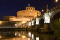 Tiber, landmark medieval castle Saint Angel Rome