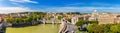 Tiber river and St. Peter Basilica in Rome