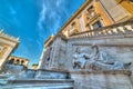 Tiber statue by Campidoglio facade in Rome