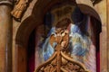 The wooden double-headed eagle in the Church of the Apostles located on the shores of the Sea of Galilee, not far from Tiberias