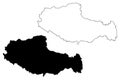 Tibet Autonomous Region map vector