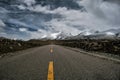 Tibet China Highway 318 road Snow mountain