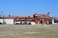 Tibet, China, June, 06, 2018. Small farm on the shore of lake Seling Royalty Free Stock Photo