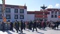 Tibet, China - May 2019: Tibetan people made their pilgrimage to the holy place in Lhasa, Tibet Royalty Free Stock Photo