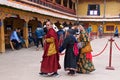 Tibet, China - May 2019: Tibetan people made their pilgrimage to the holy place in Lhasa, Tibet Royalty Free Stock Photo