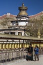 Tibet - Gyantse Kumbum - Prayer Wheels Royalty Free Stock Photo