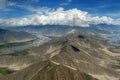 Tibet Lhasa: aerial image Royalty Free Stock Photo