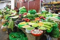 Tibet, Lhasa, China, June, 03, 2018. Trade by vegetables in the Central market in Lhasa, Tibet