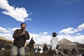 Tibet: man praying Royalty Free Stock Photo
