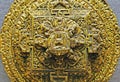 Tibet mandala artwork with gold
