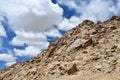 Tibet, mountain landscape on the way from lake Gomang to lake Kering