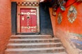 Tibet - Old monastery door Royalty Free Stock Photo