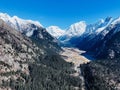 Tibet scenery,Snow Mountain and Ranch, Secret Realm Royalty Free Stock Photo