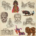 Tibet. Travel - Pictures of Life. Hand drawings.