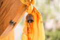 Tibetan Bell and Tapestry Royalty Free Stock Photo