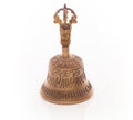 Tibetan Bell on White Background Royalty Free Stock Photo